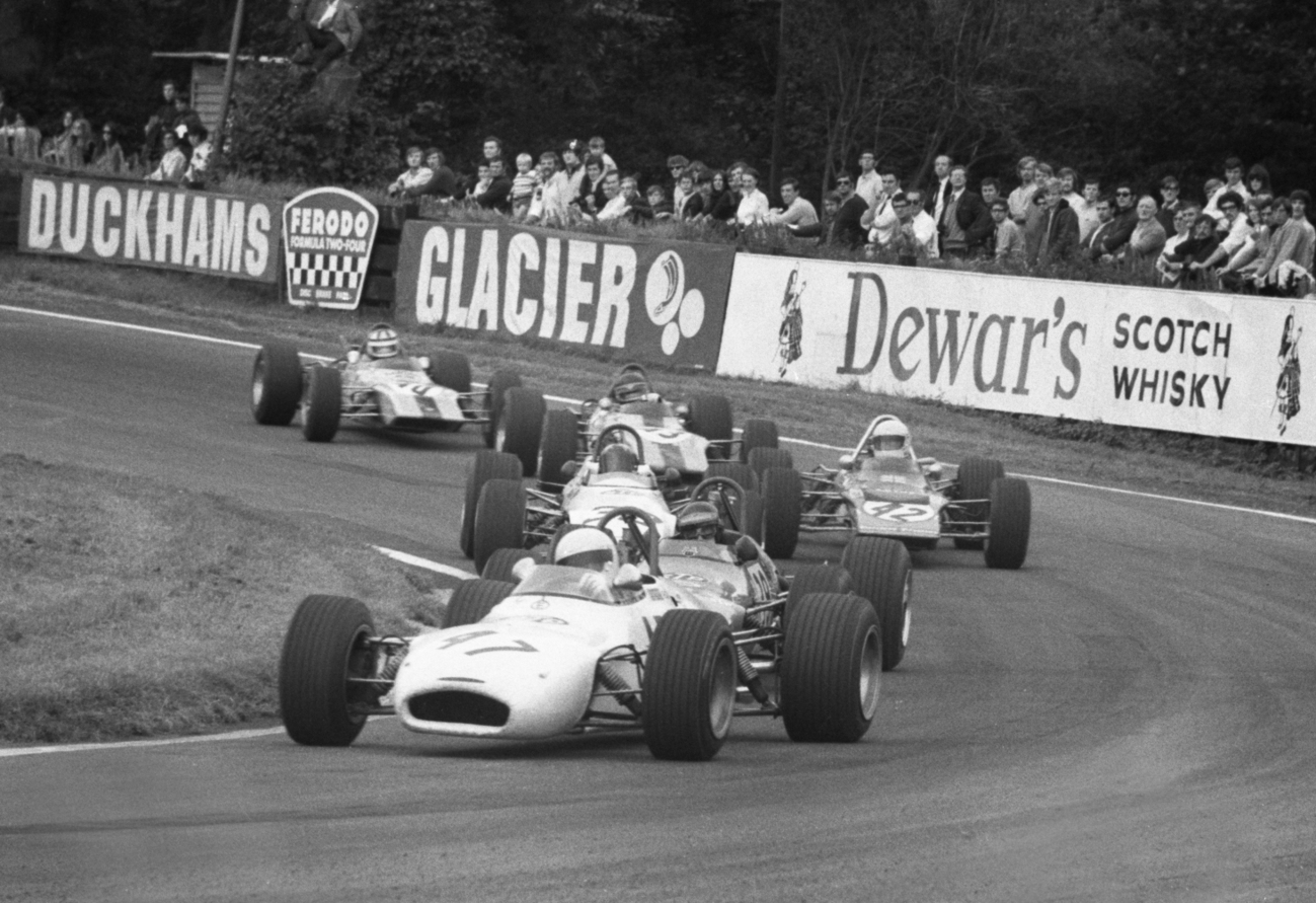 70 09 19 Oulton Park Tony Trimmer BT28 Cyd Williams BT28 Barry Maskell Chevron B17 Dave Walker Lotus 59A Carlos Pace Lotus 59A Wilson Fittipaldi Lotus 59A